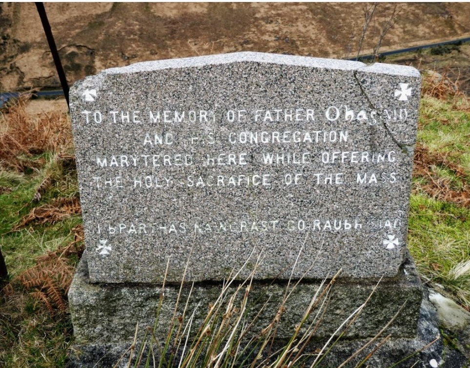 Memorial to Father O’Hagan and his congregation